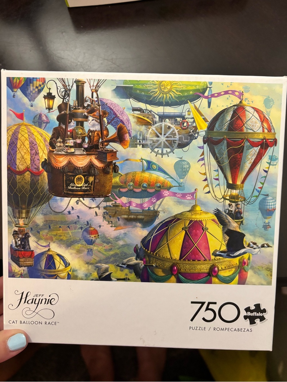 Buffalo Multicolor Cat Balloon Adventure 750-Piece Puzzle (Jeff Haynie)